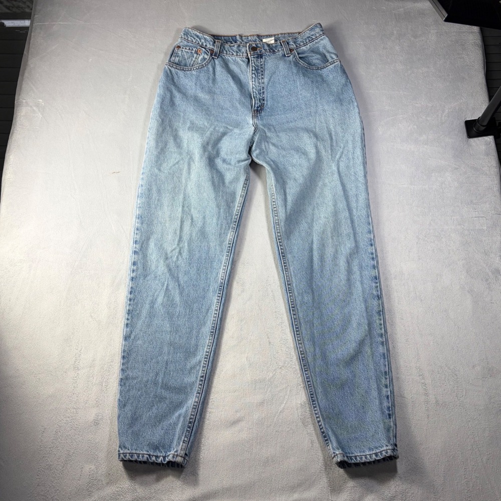 Vintage Levis 551 Relaxed Tapered Leg Jeans Light Wash Made in USA 14 Long 29x31